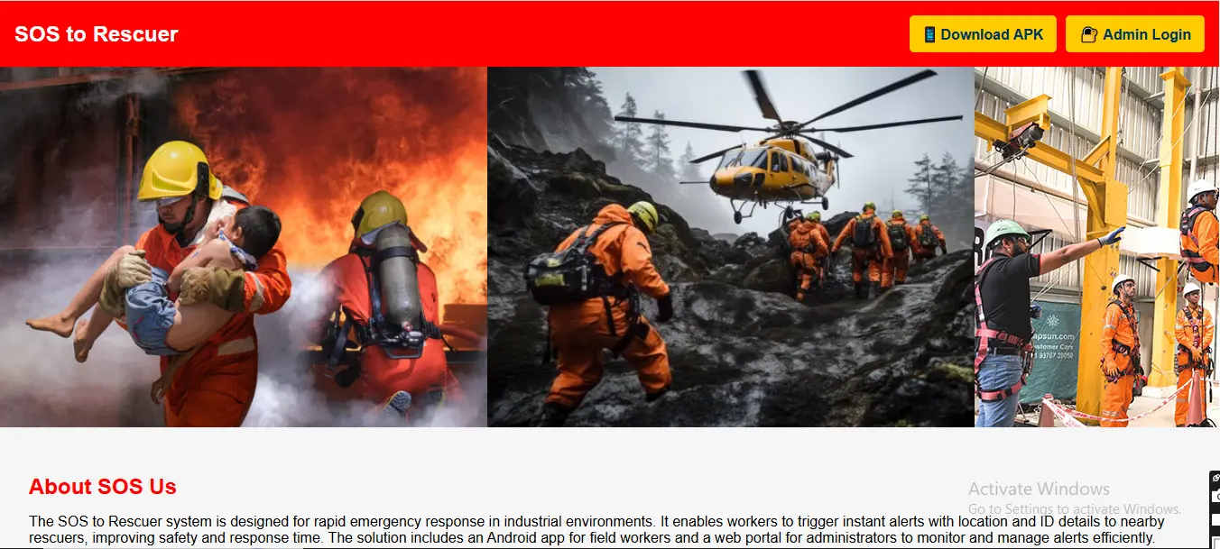 SOS Rescue Application Overview
